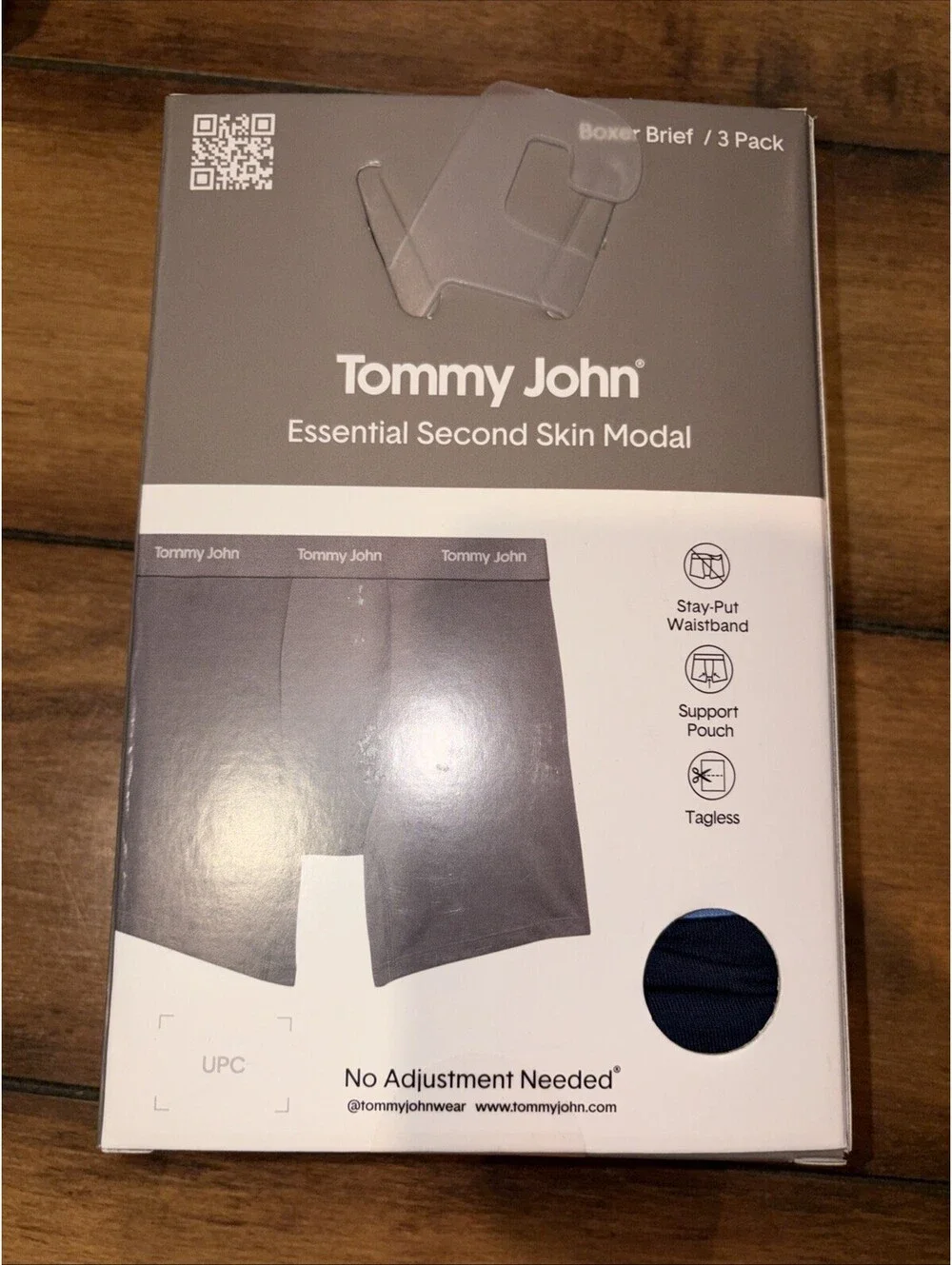 Tommy Jon Essential Second Skin Model Large Boxer Brief Model Stretch Fabrc